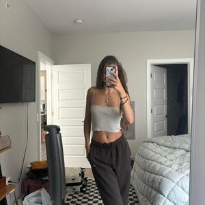 Brandy Melville Gray Basic Tank Top